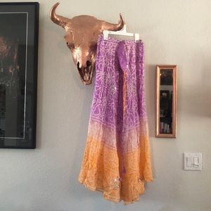 Bohemian India Multicolor Sequin Skirt.